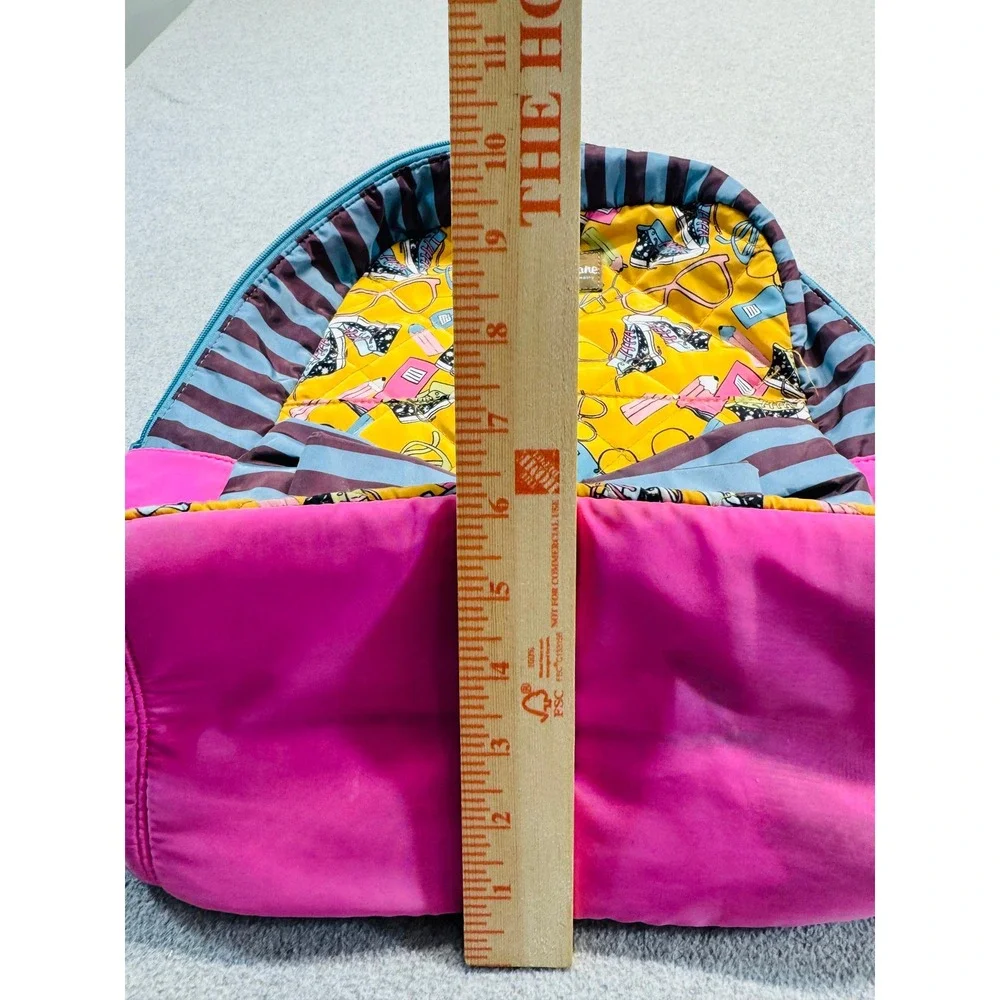 Matilda Jane Backpack Kids One Size Yellow Pink Quilted Bow School Theme Bag